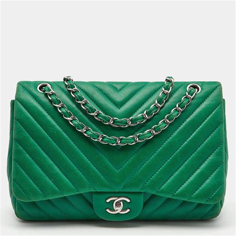 chanel jumbo green|Chanel jumbo flap price.